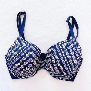 PINK T-Shirt Bra Floral Patterned